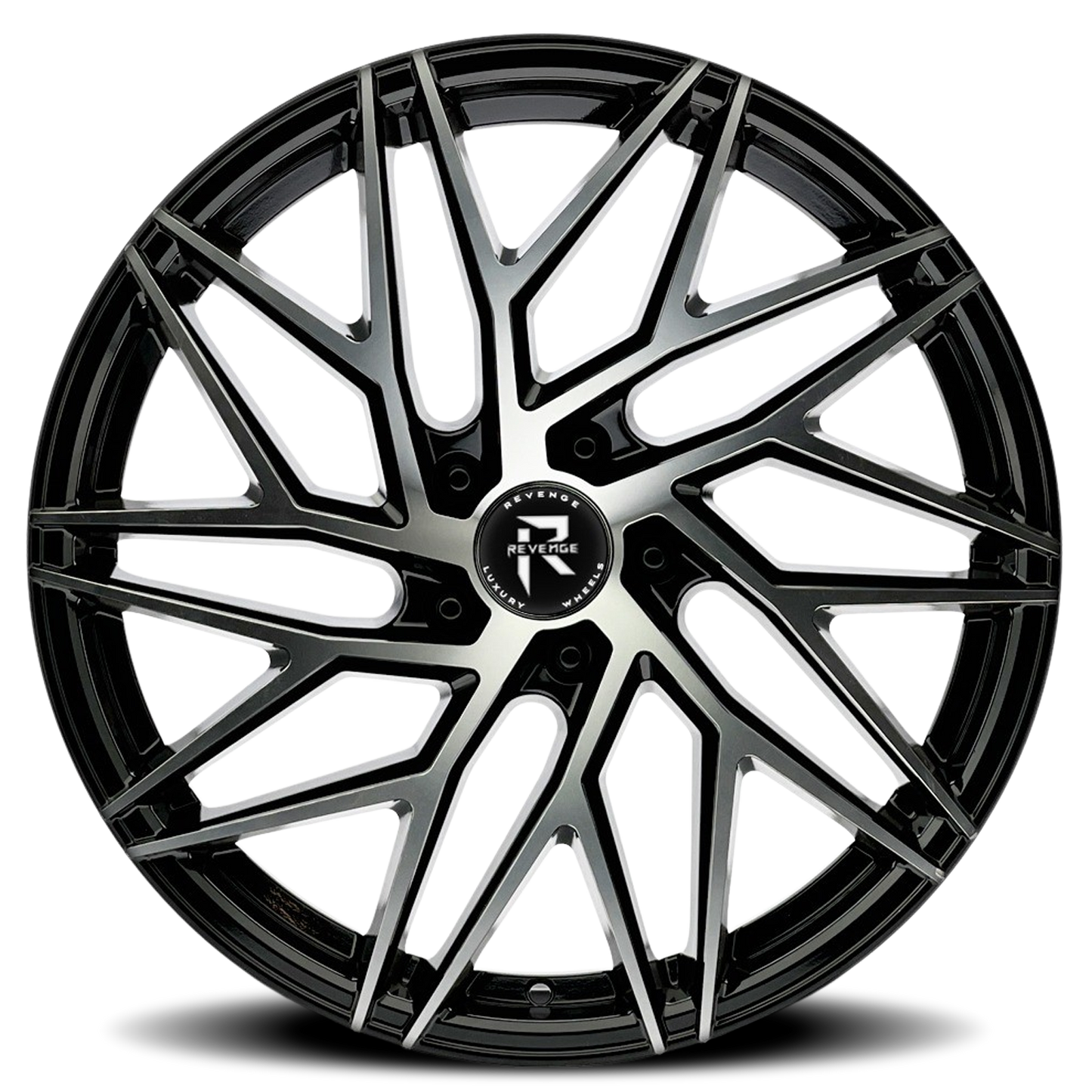 REVENGE LUXURY RL-102 22X9 20 5X115 BLACK MACHINED