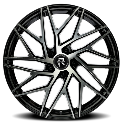 REVENGE LUXURY RL-102 22X9 35 5X114.3 BLACK MACHINED