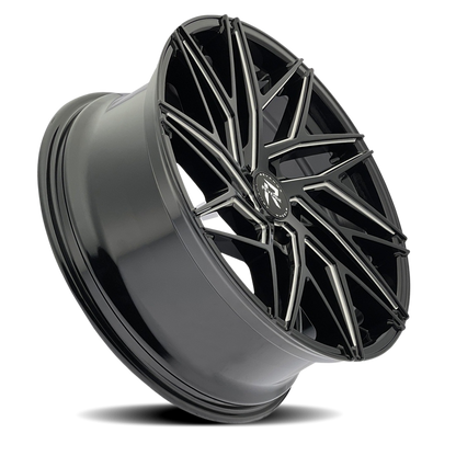 REVENGE LUXURY RL-102 22X9 20 5X115 BLACK MILLED WINDOWS