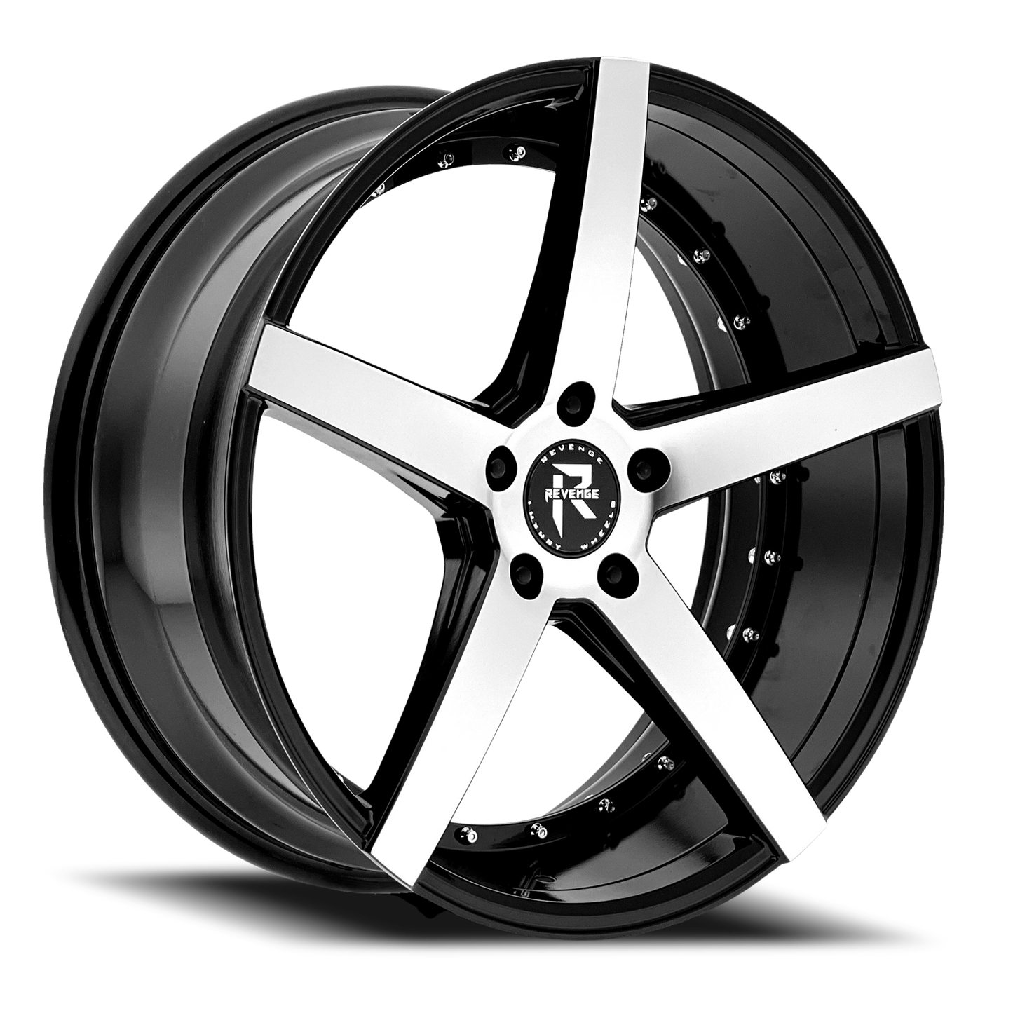 REVENGE LUXURY RL-103 20X8.5 35 5X114.3 BLACK MACHINED