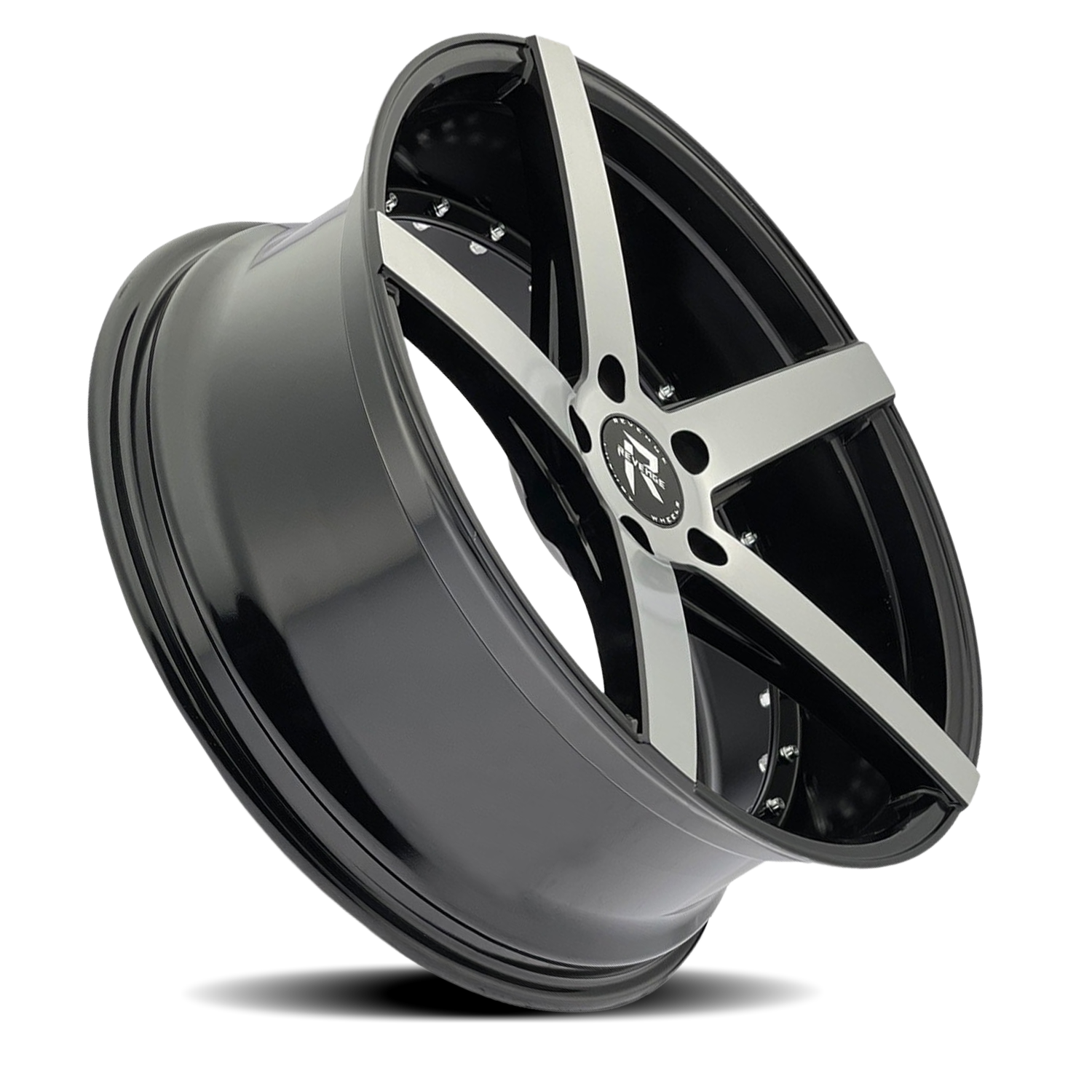 REVENGE LUXURY RL-103 20X8.5 35 5X114.3 BLACK MACHINED