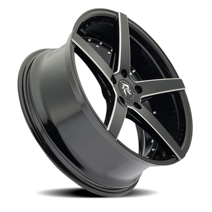 REVENGE LUXURY RL-103 20X8.5 35 5X114.3 BLACK MILLED WINDOWS