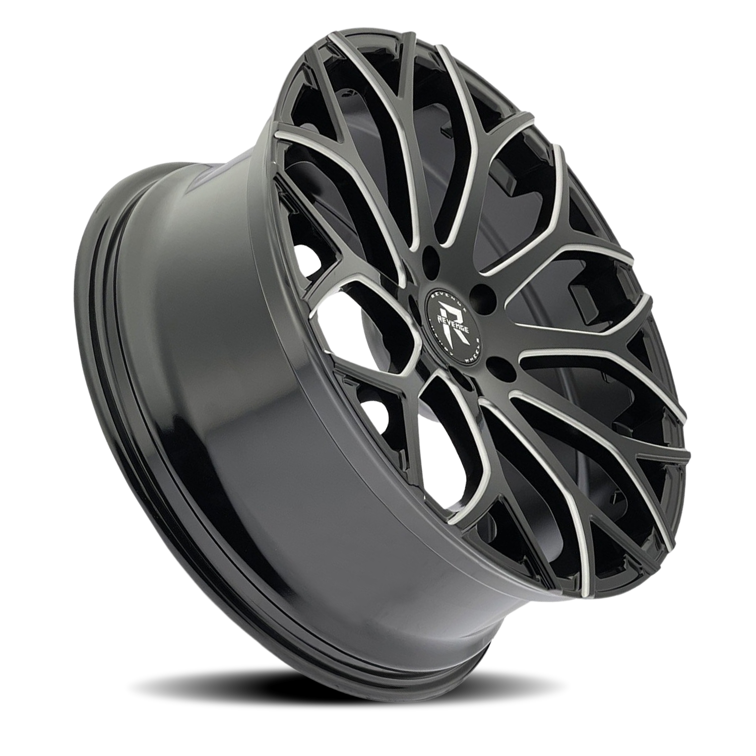 REVENGE LUXURY RL-105 20X9 20 5X115 BLACK MILLED WINDOWS