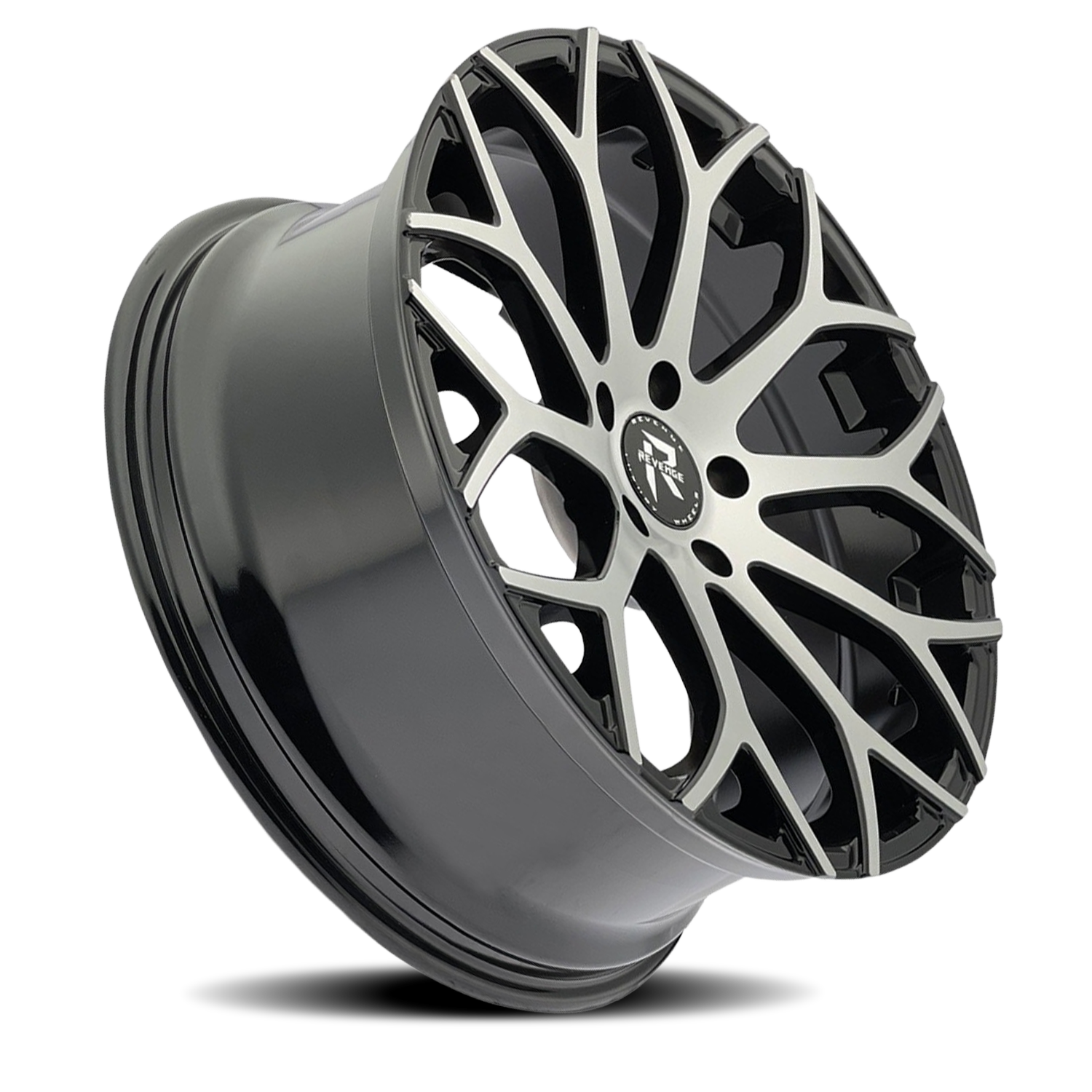 REVENGE LUXURY RL-105 22X9 20 5X115 BLACK MACHINED