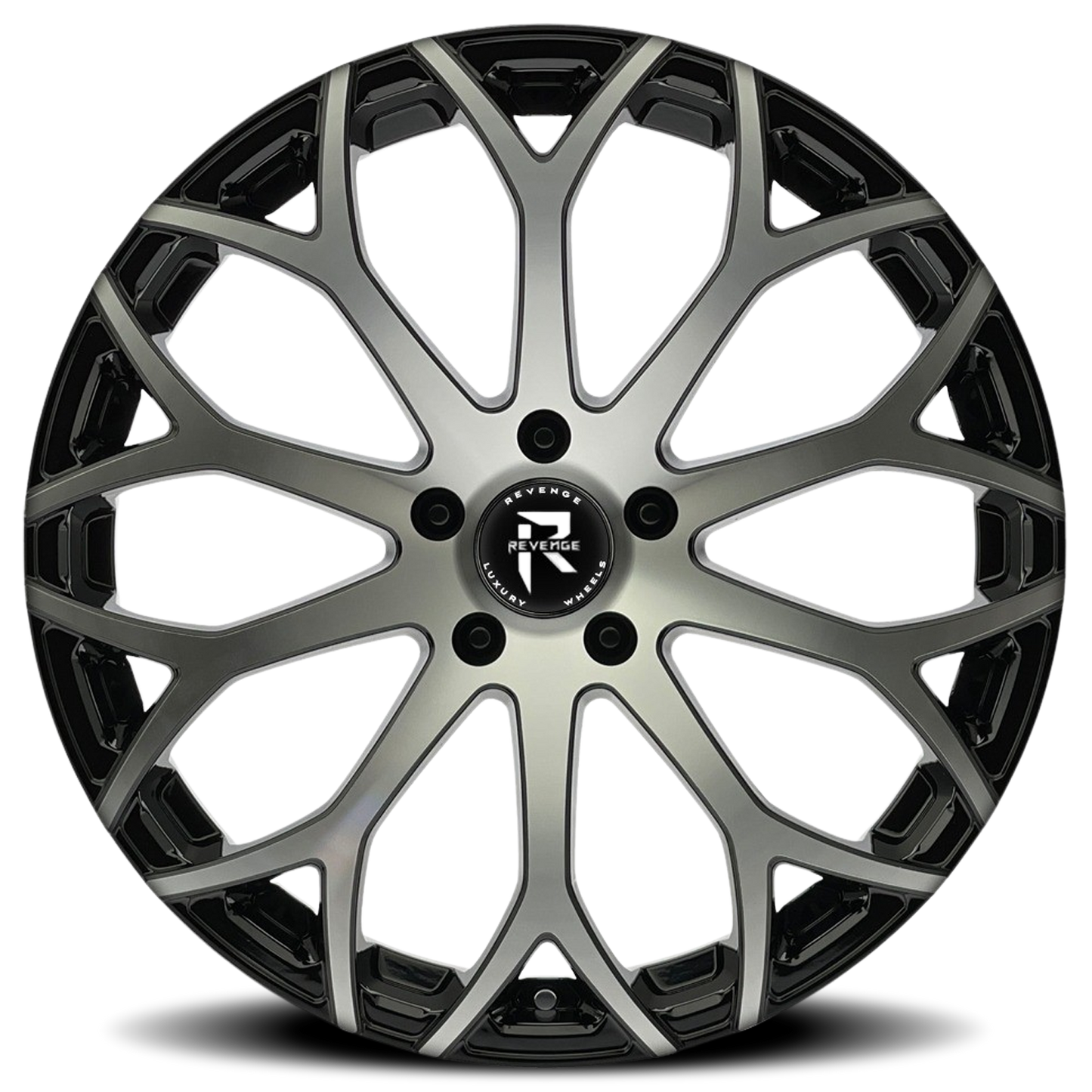 REVENGE LUXURY RL-105 22X9 35 5X120 BLACK MACHINED