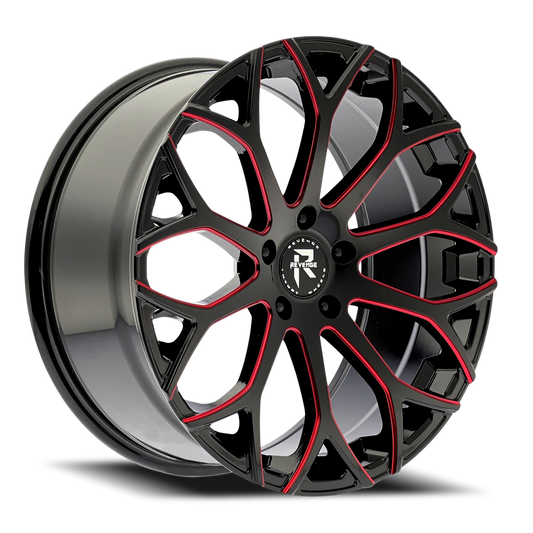 REVENGE LUXURY RL-105 20X9 35 5X114.3 BLACK RED MILLED