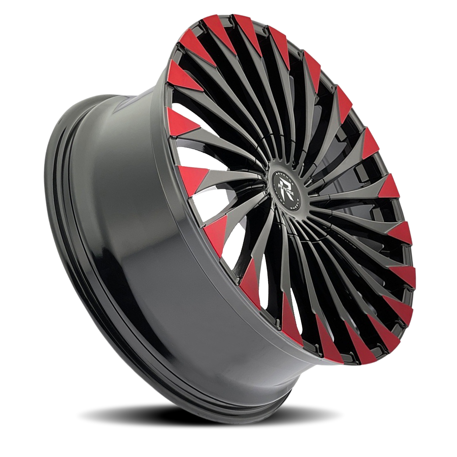 REVENGE LUXURY RL-106 24X9 25 6X135/6X139.7 BLACK RED FACE