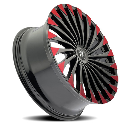 REVENGE LUXURY RL-106 26X10 35 5X115/5X120 BLACK RED FACE