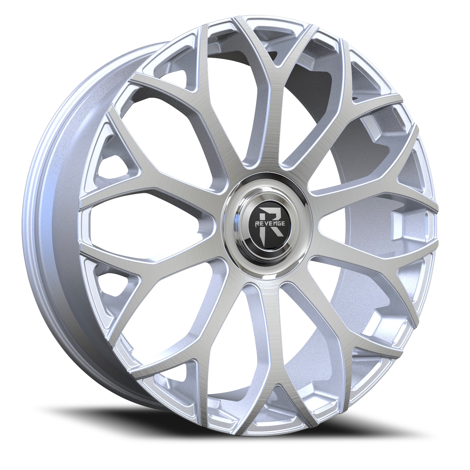 REVENGE LUXURY RL105 26X9.5 25 6X135/6X139.7 BRUSHED SILVER CHROME STAINLESS STEEL LIP