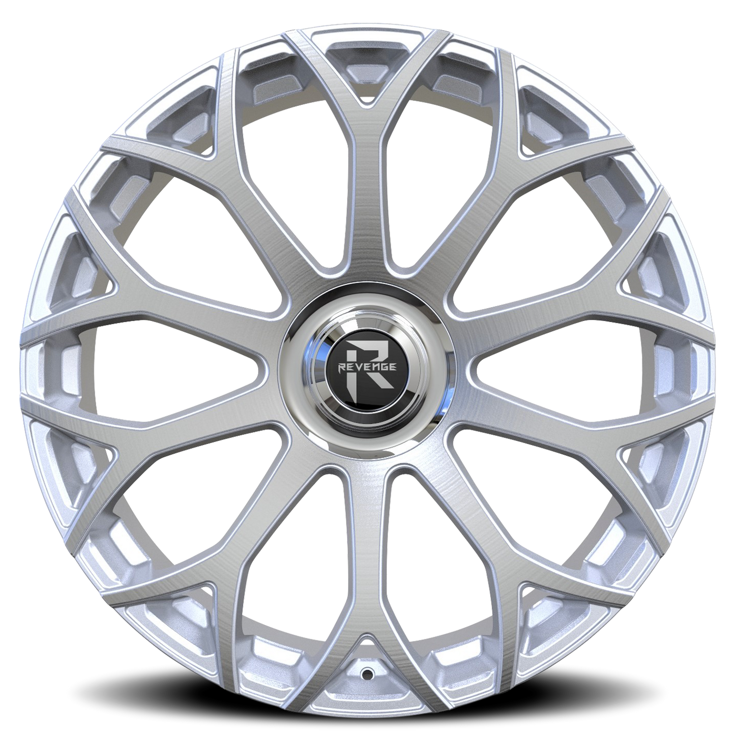 REVENGE LUXURY RL105 26X9.5 25 6X135/6X139.7 BRUSHED SILVER CHROME STAINLESS STEEL LIP