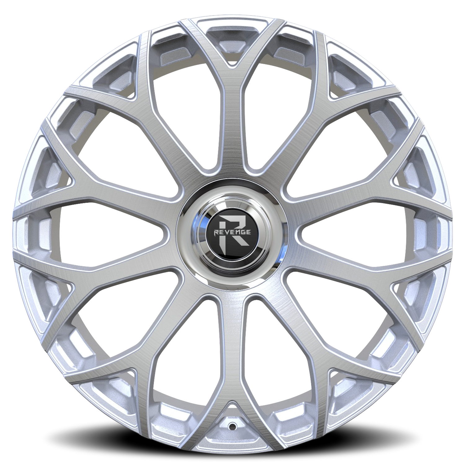 REVENGE LUXURY RL105 26X9.5 25 6X135/6X139.7 BRUSHED SILVER CHROME