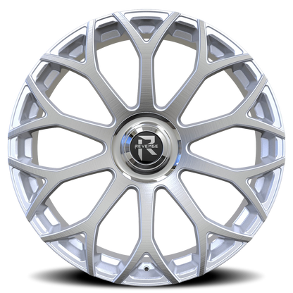 REVENGE LUXURY RL105 28X9.5 25 6X135/6X139.7 BRUSHED SILVER CHROME STAINLESS STEEL LIP