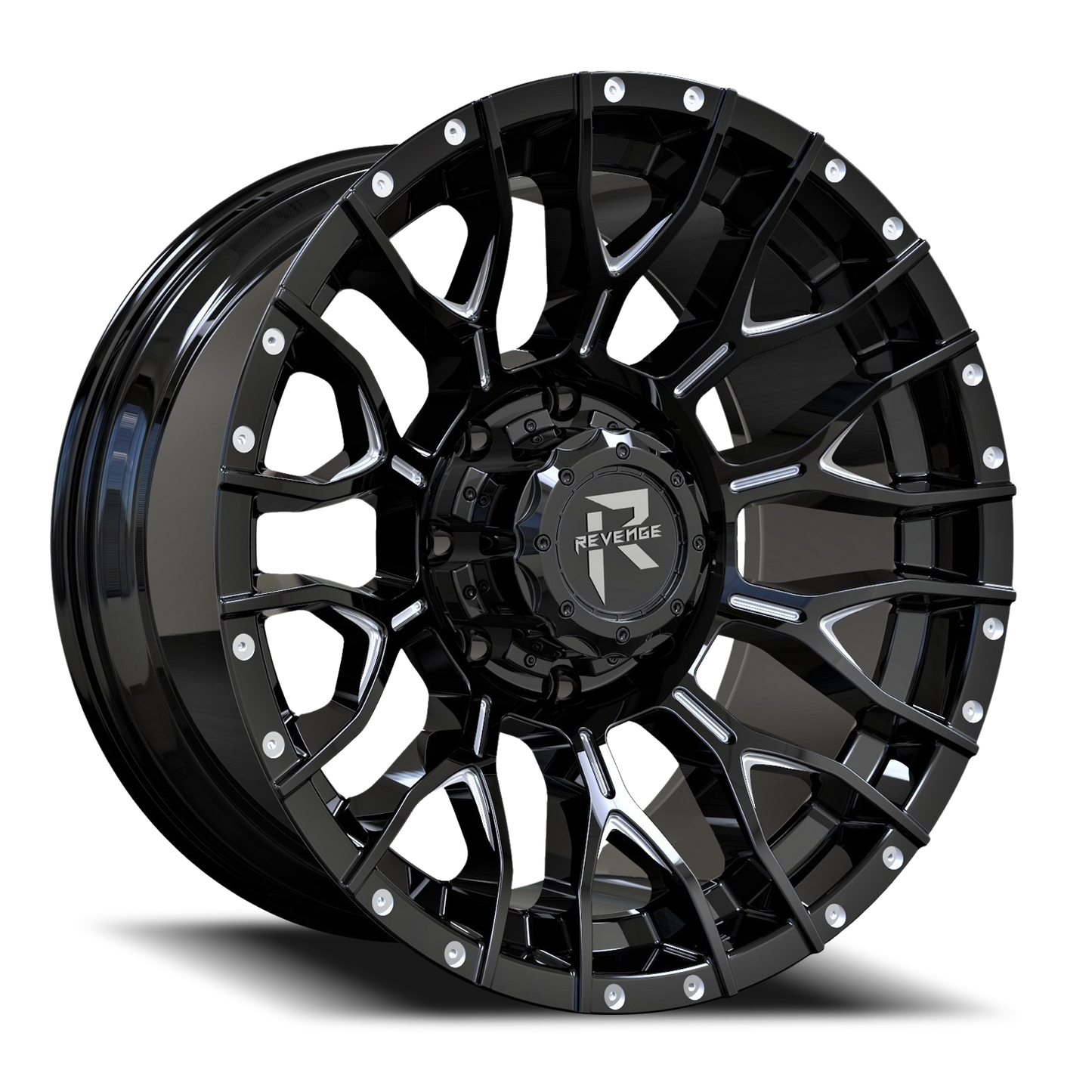 REVENGE OFFROAD RV201 20X10 -19 5X127/5X139.7 BLACK MILLED