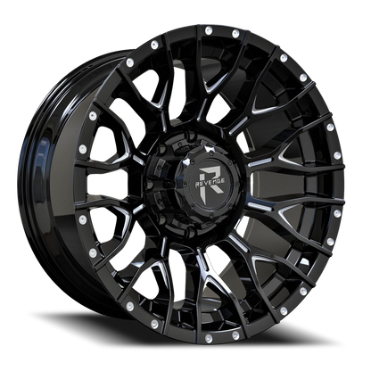 REVENGE OFFROAD RV201 20X10 -19 5X127/5X139.7 BLACK MILLED