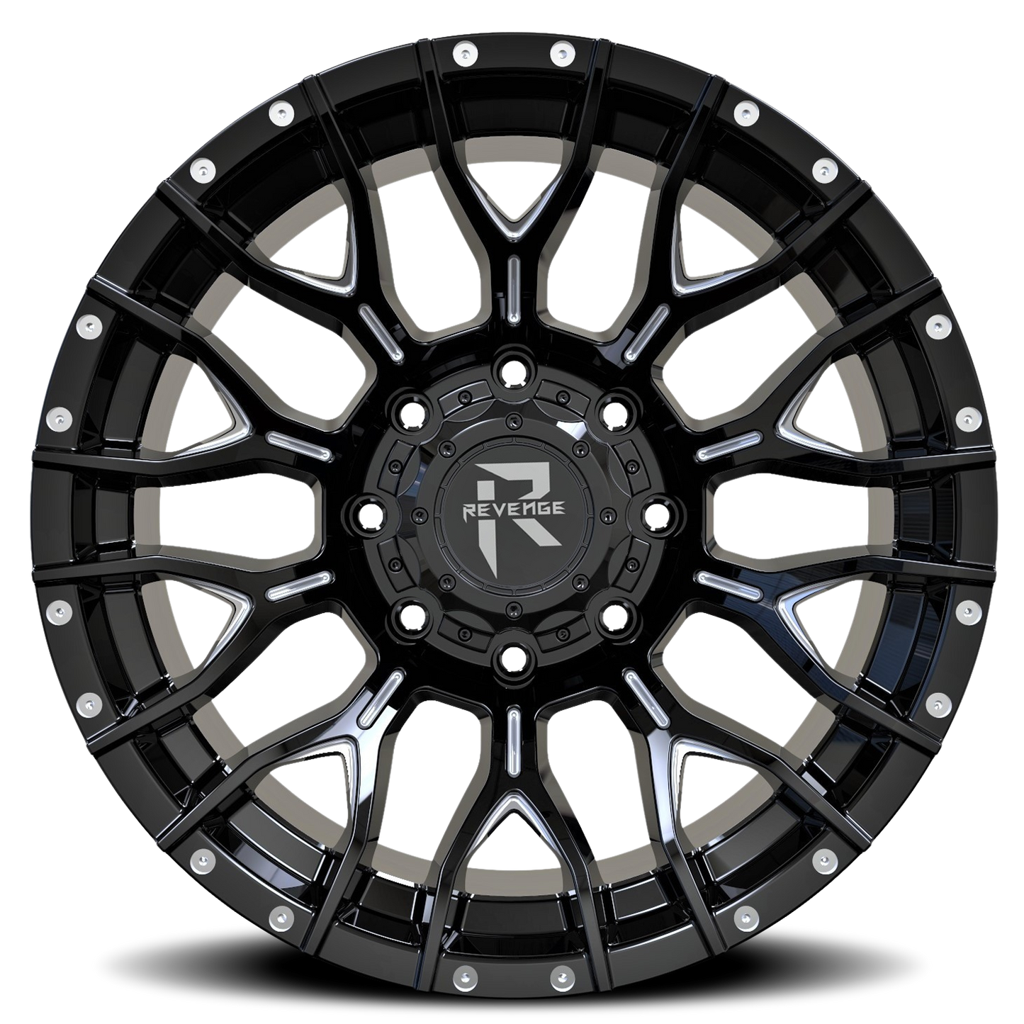 REVENGE OFFROAD RV201 20X9 0 5X127/5X139.7 BLACK MILLED