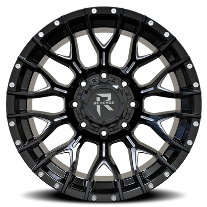 REVENGE OFFROAD RV201 20X9 0 5X139.7/5X150 BLACK MILLED