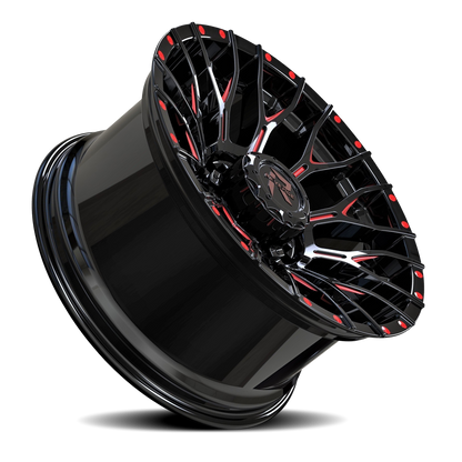 REVENGE OFFROAD RV201 20X9 0 5X127/5X139.7 BLACK RED MILLED