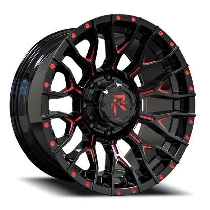 REVENGE OFFROAD RV201 20X10 -19 8X170 BLACK RED MILLED