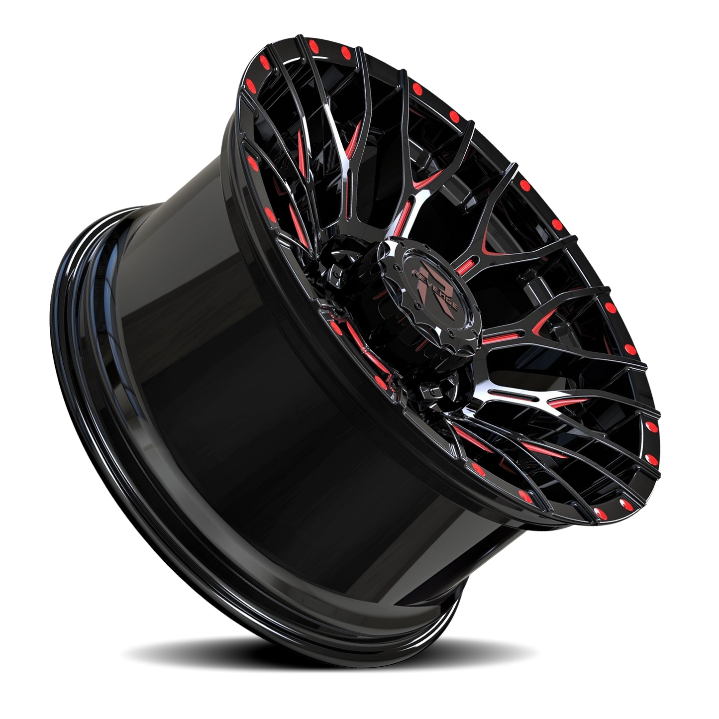 REVENGE OFFROAD RV201 20X9 0 8X170 BLACK RED MILLED