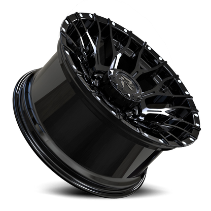 REVENGE OFFROAD RV201 20X10 -19 5X127/5X139.7 SATIN BLACK RIVETS