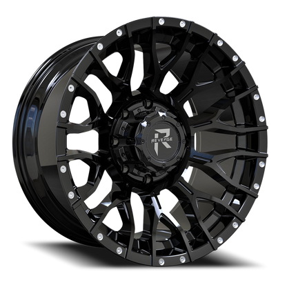 REVENGE OFFROAD RV201 20X10 -19 8X170 SATIN BLACK RIVETS