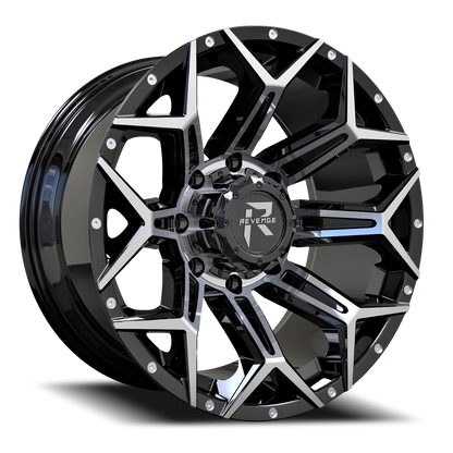 REVENGE OFFROAD RV202 20X9 0 5X127/5X139.7 BLACK MACHINED