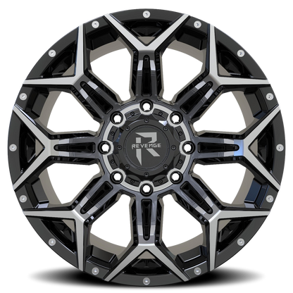REVENGE OFFROAD RV202 20X9 0 5X139.7/5X150 BLACK MACHINED
