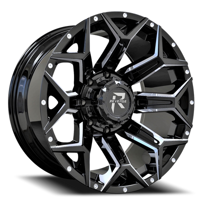 REVENGE OFFROAD RV202 20X9 0 6X135/6X139.7 BLACK MILLED