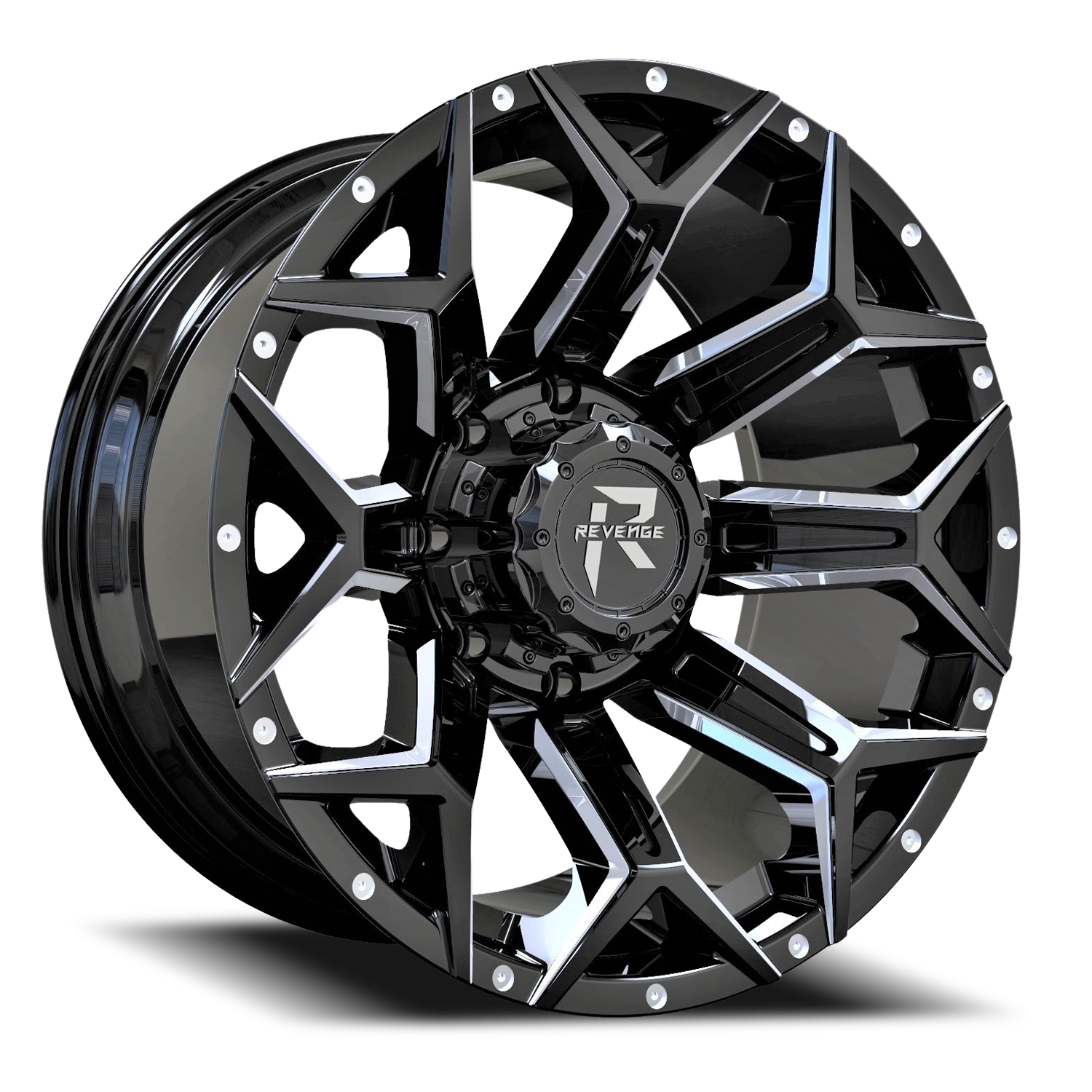 REVENGE OFFROAD RV202 22X10 -19 8X180 BLACK MILLED