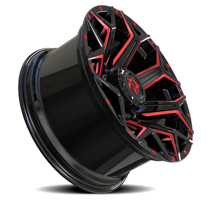 REVENGE OFFROAD RV202 20X9 0 5X127/5X139.7 BLACK RED MILLED