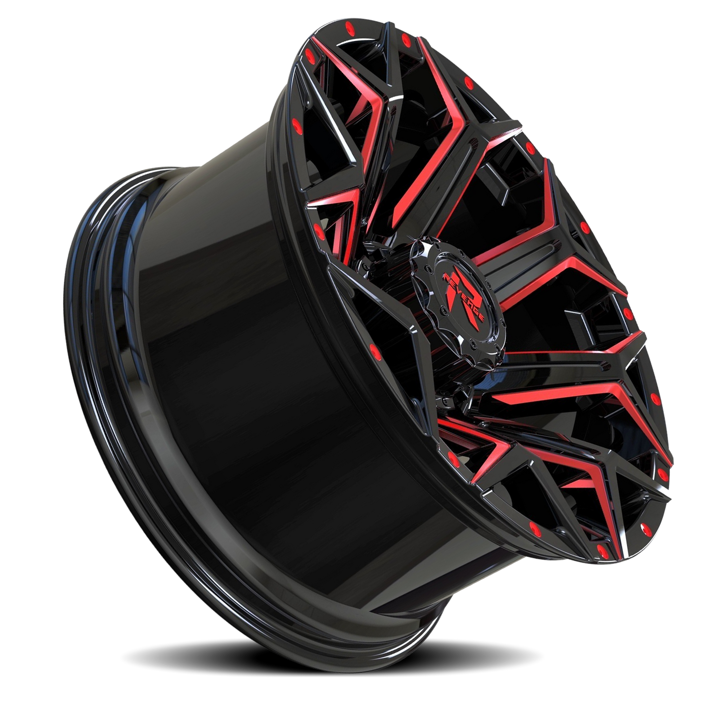 REVENGE OFFROAD RV202 20X9 0 8X180 BLACK RED MILLED
