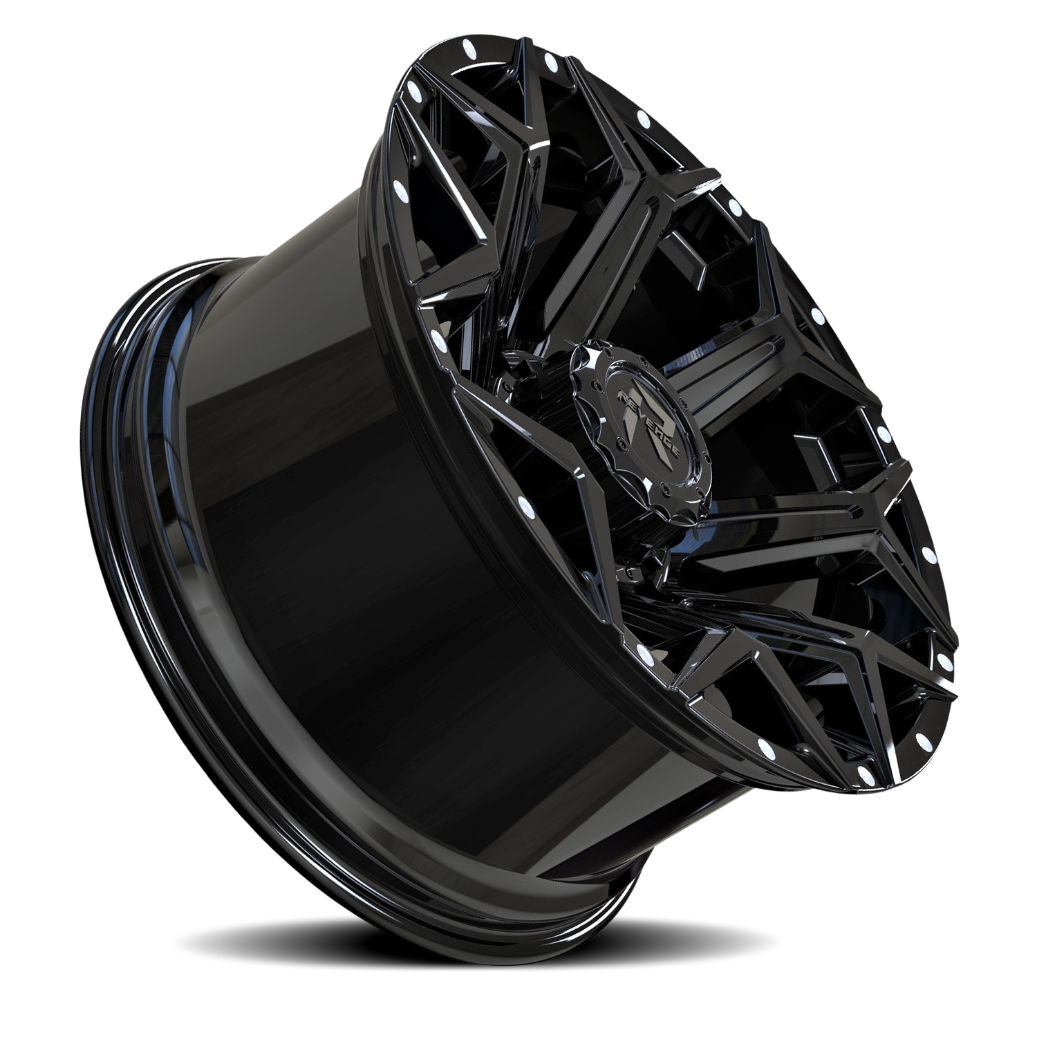 REVENGE OFFROAD RV202 20X9 0 5X127/5X139.7 GLOSS BLACK RIVETS