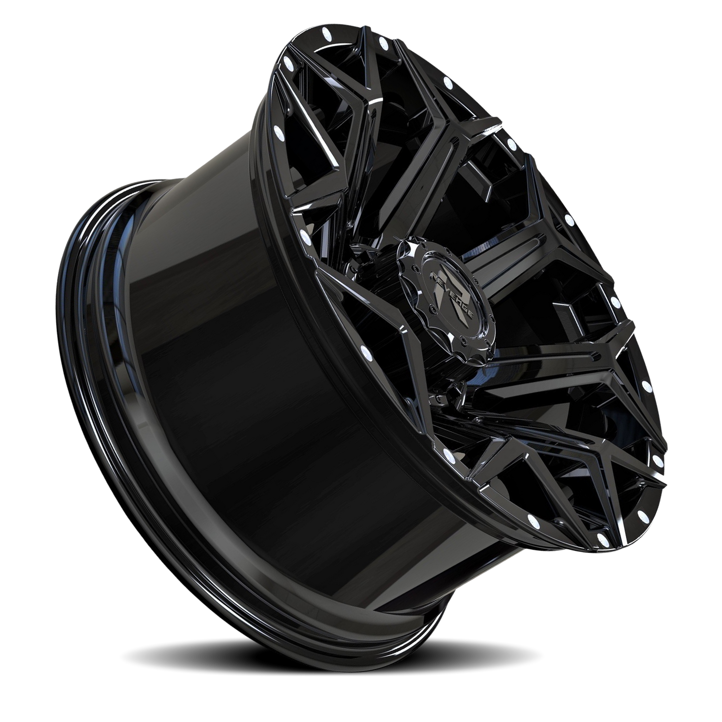 REVENGE OFFROAD RV202 20X9 0 8X170 GLOSS BLACK RIVETS