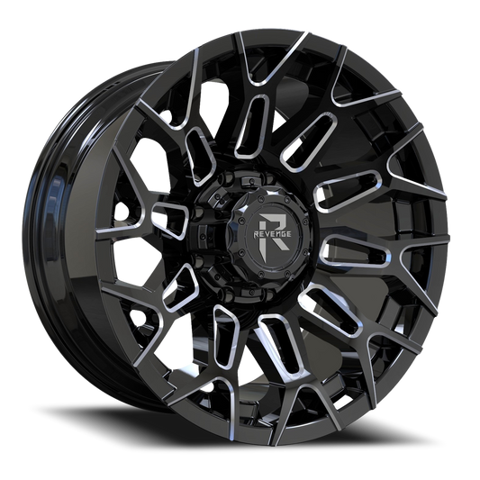 REVENGE OFFROAD RV203 20X10 -19 5X127/5X139.7 BLACK MILLED