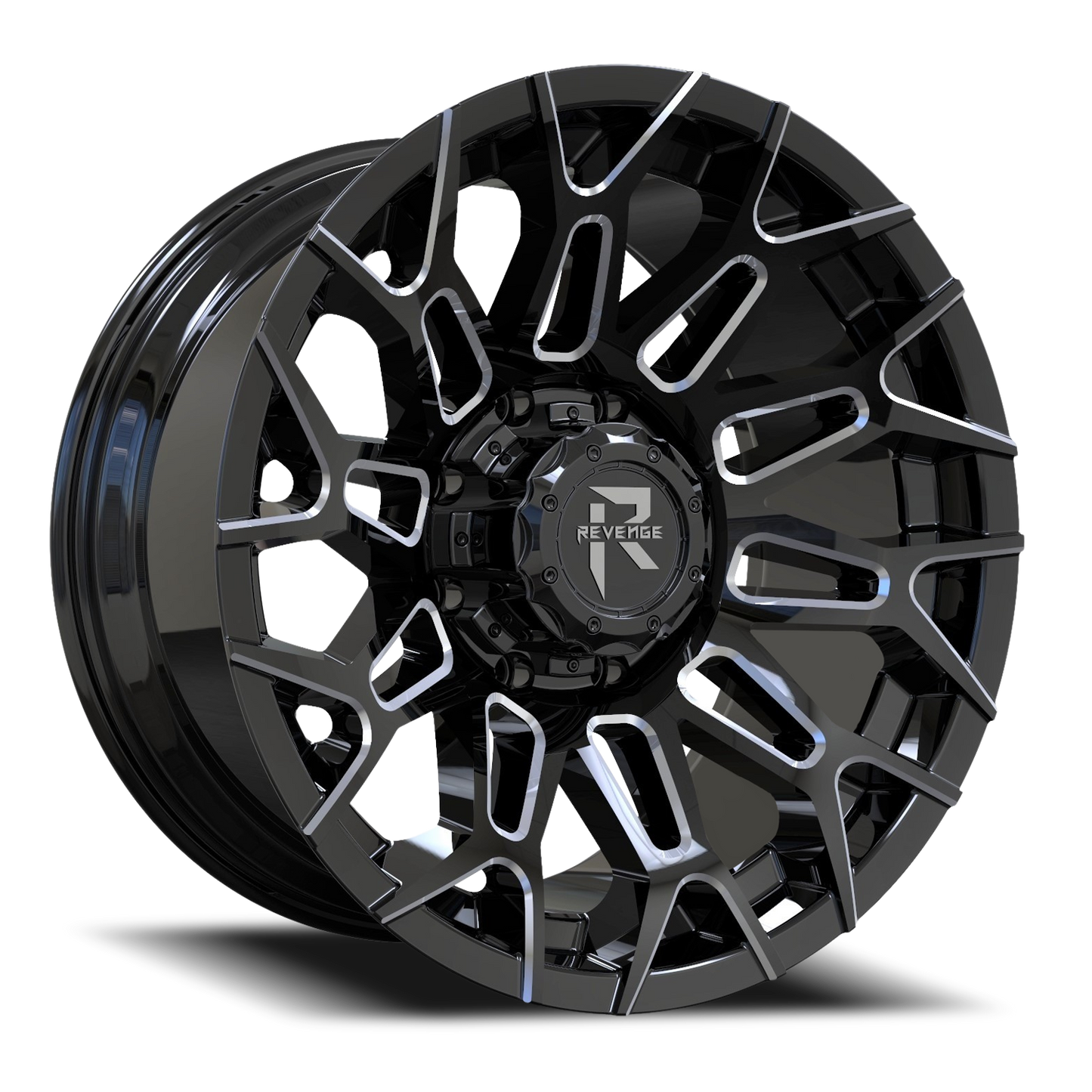 REVENGE OFFROAD RV203 20X10 -19 8X180 BLACK MILLED