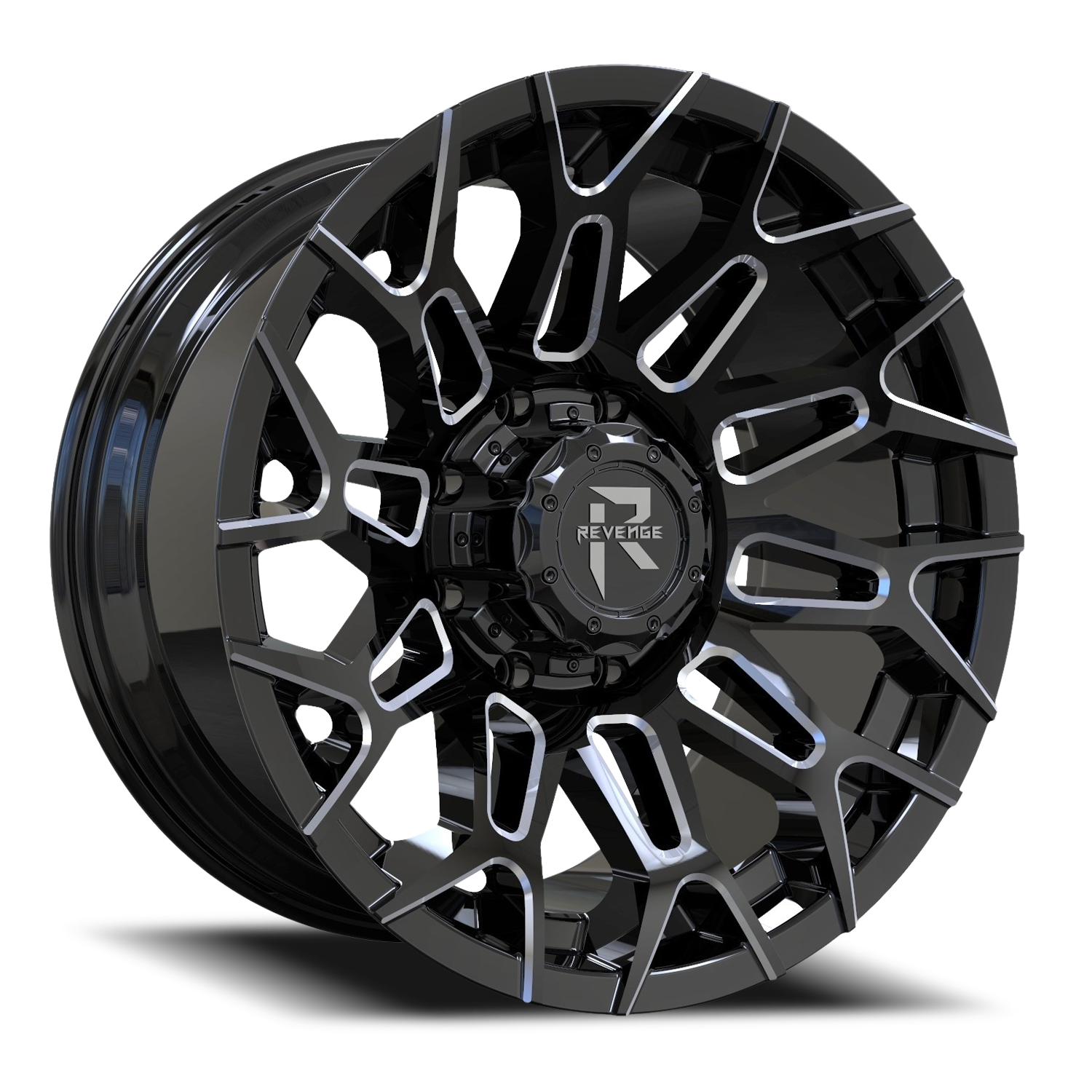 REVENGE OFFROAD RV203 20X10 -19 8X180 BLACK MILLED