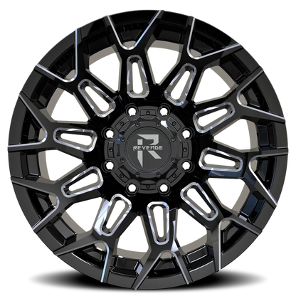 REVENGE OFFROAD RV203 20X10 -19 8X165.1 BLACK MILLED