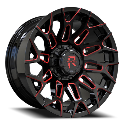REVENGE OFFROAD RV203 20X10 -19 5X127/5X139.7 BLACK RED MILLED