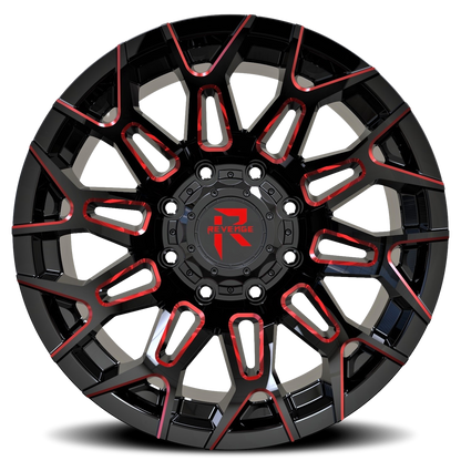 REVENGE OFFROAD RV203 20X10 -19 8X180 BLACK RED MILLED