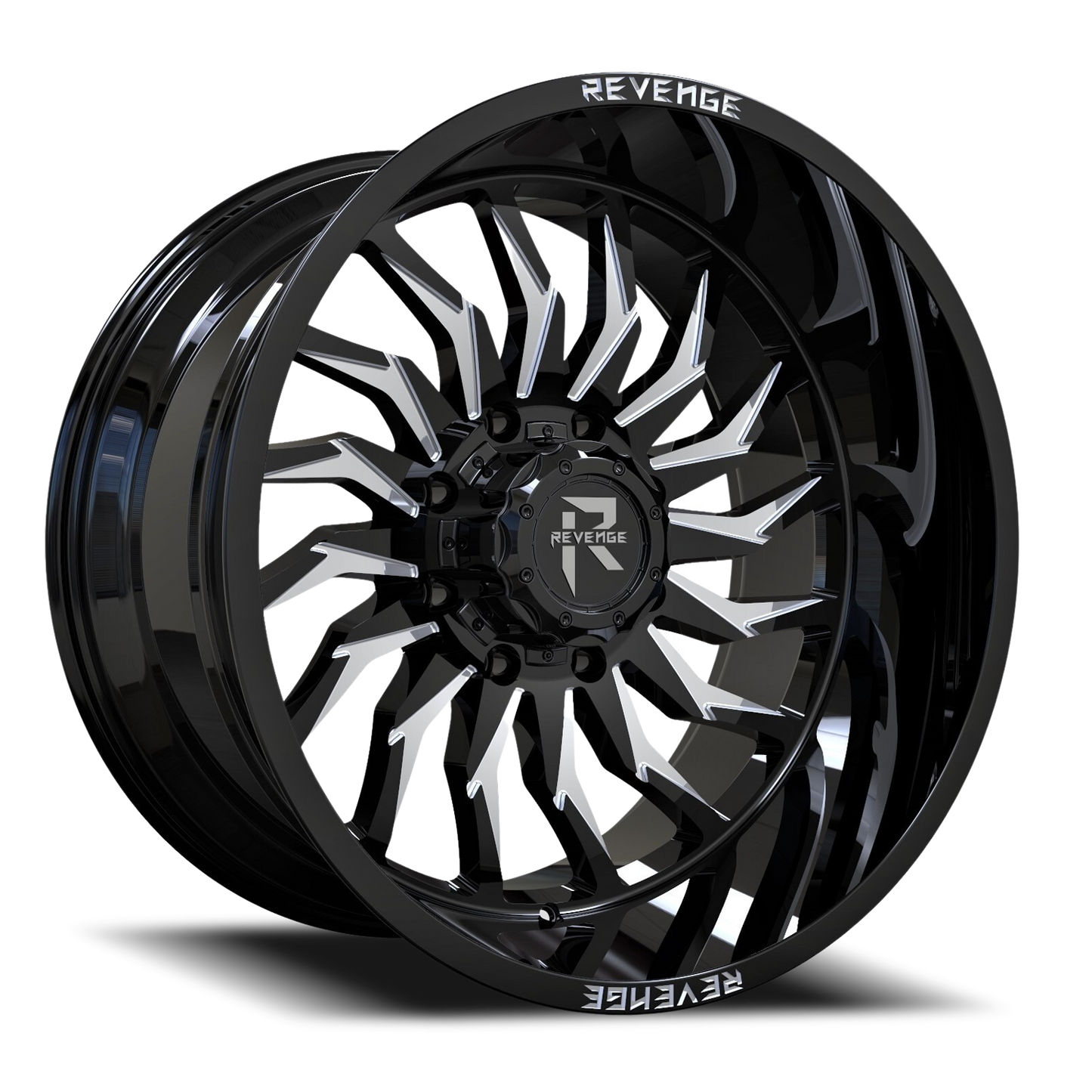 REVENGE OFFROAD RV204 20X12 -44 8X170 BLACK MILLED