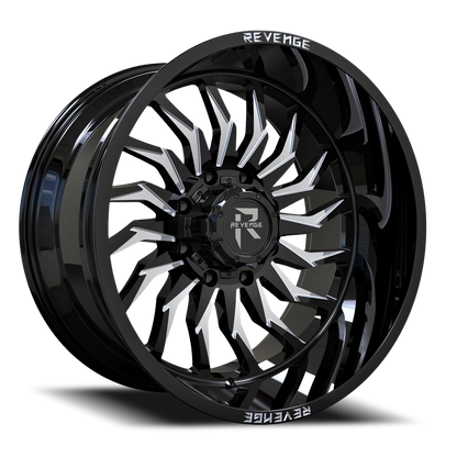 REVENGE OFFROAD RV204 20X12 -44 8X170 BLACK MILLED