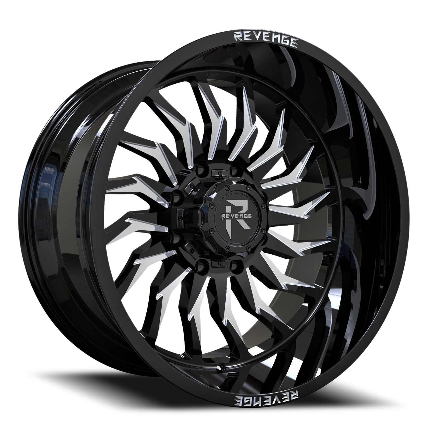 REVENGE OFFROAD RV204 22X12 -44 8X180 BLACK MILLED