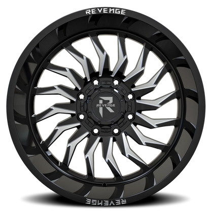 REVENGE OFFROAD RV204 20X9 0 8X180 BLACK MILLED