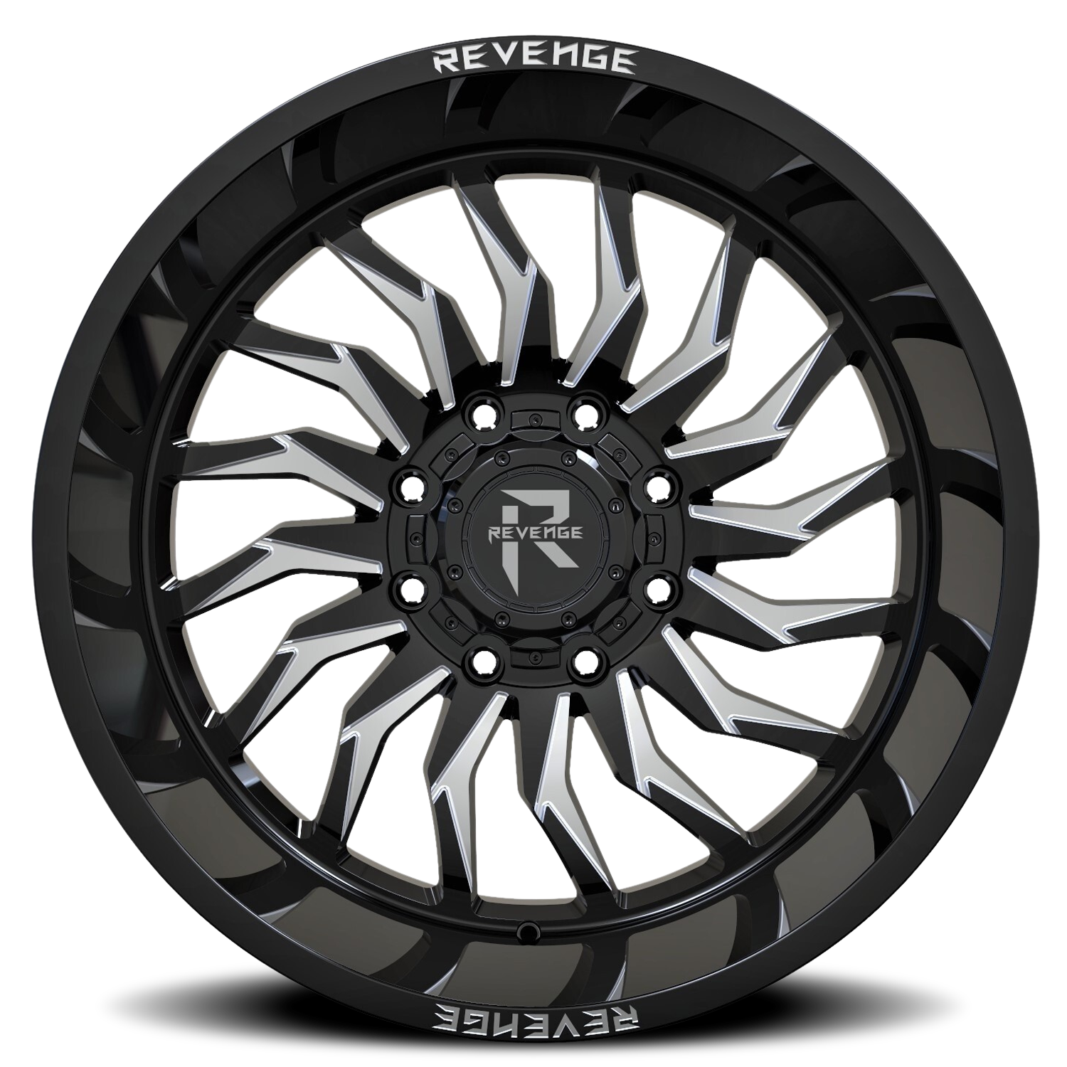 REVENGE OFFROAD RV204 20X12 -44 8X170 BLACK MILLED