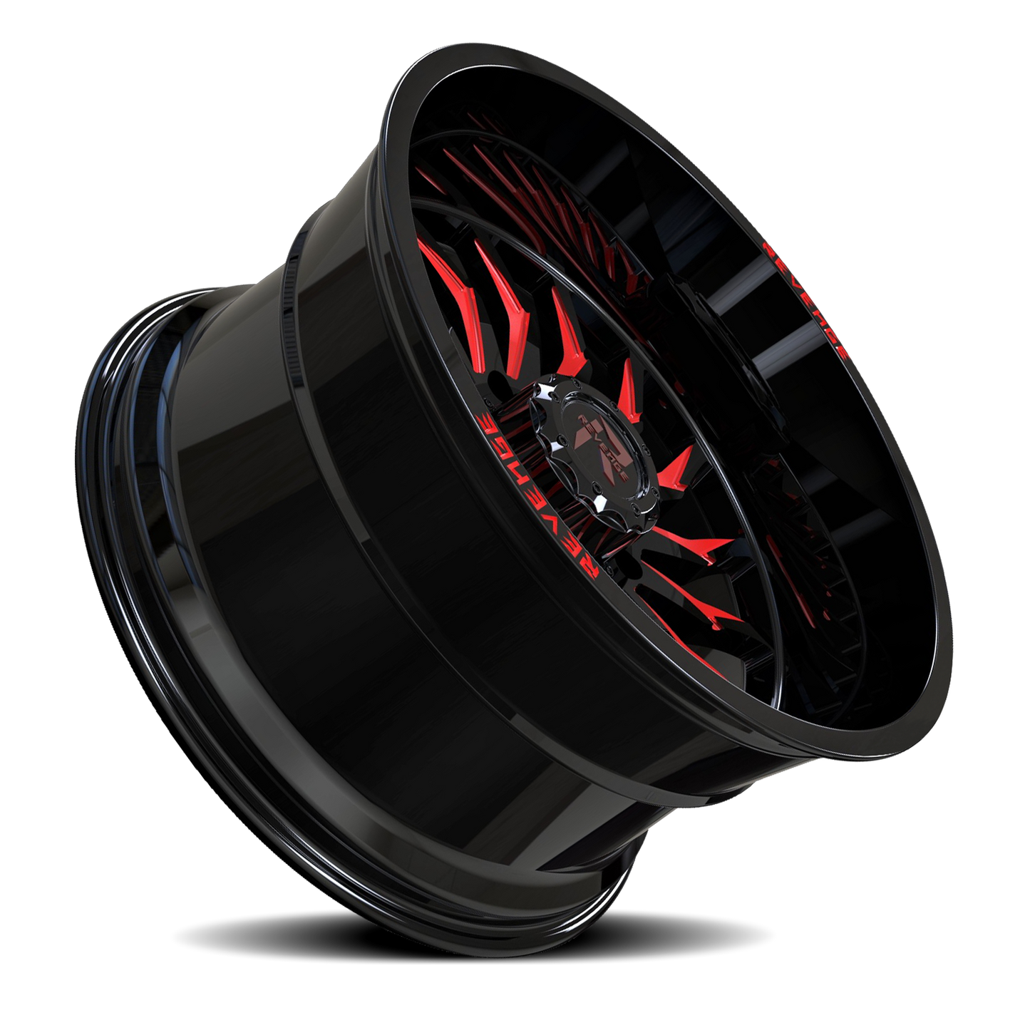 REVENGE OFFROAD RV204 22X12 -44 5X127/5X139.7 BLACK RED MILLED