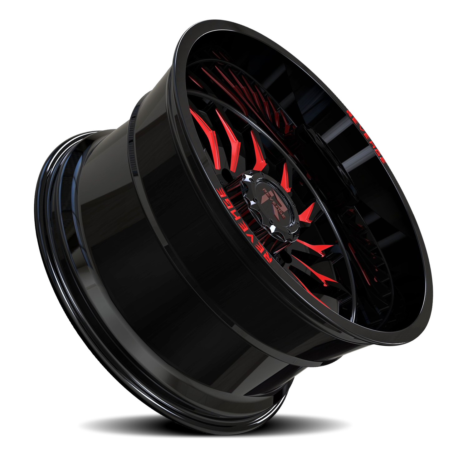 REVENGE OFFROAD RV204 22X12 -44 5X127/5X139.7 BLACK RED MILLED