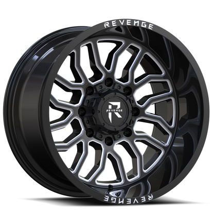 REVENGE OFFROAD RV205 22X12 -44 5X127/5X139.7 BLACK MILLED