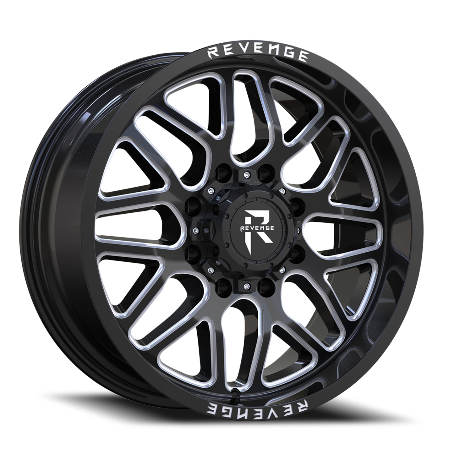 REVENGE OFFROAD RV206 20X9 12 8X180 BLACK MILLED