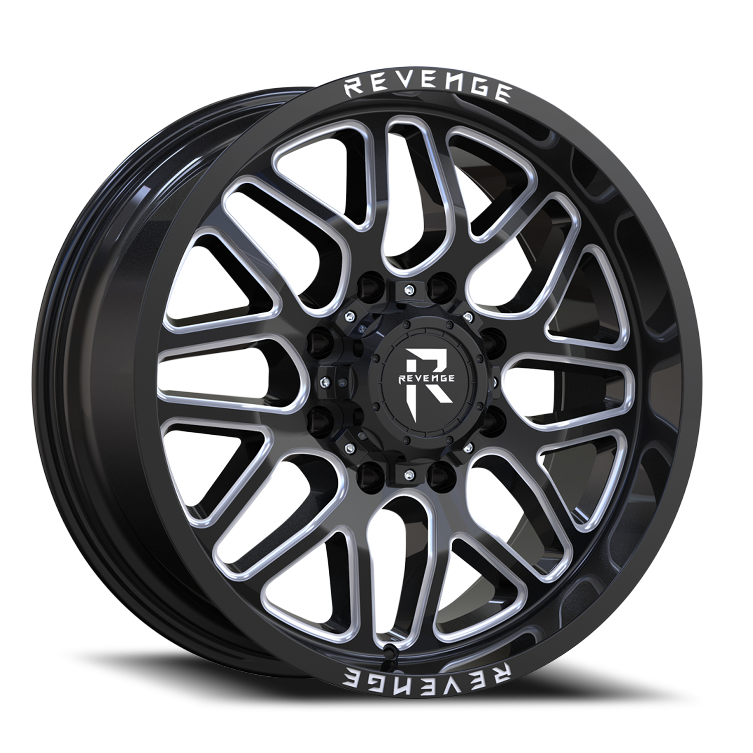 REVENGE OFFROAD RV206 20X9 12 8X180 BLACK MILLED