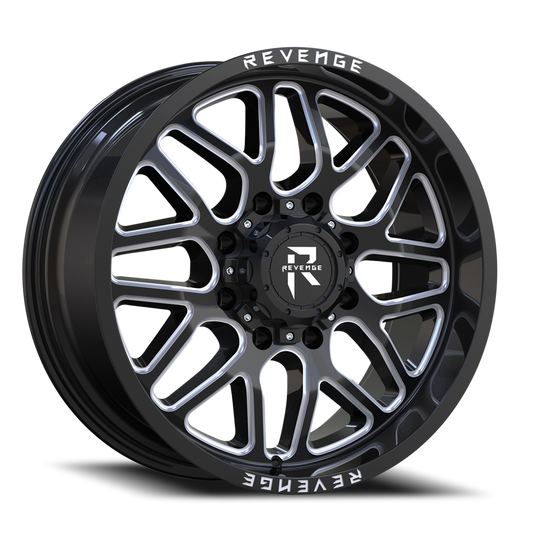 REVENGE OFFROAD RV206 20X9 12 8X180 BLACK MILLED